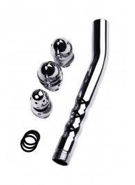 Металлический анальный душ с тремя насадками - ToyFa - купить с доставкой в Балаково