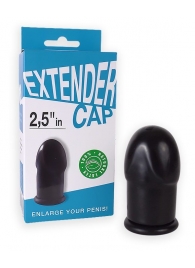 Чёрный латексный удлинитель пениса 2.5 in - Sitabella - в Балаково купить с доставкой
