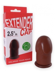Коричневый латексный удлинитель пениса 2.5 in - Sitabella - в Балаково купить с доставкой