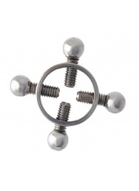 Серебристые зажимы для сосков на винтах - ToyFa - купить с доставкой в Балаково