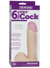 Ультра реалистичная насадка Vac-U-Lock  6  ULTRASKYN Cock - 17,3 см. - Doc Johnson - купить с доставкой в Балаково