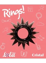 Чёрное эрекционное кольцо Rings Cristal - Lola Games - в Балаково купить с доставкой