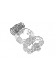 Прозрачное эрекционное кольцо Rings Treadle с подхватом - Lola Games - в Балаково купить с доставкой