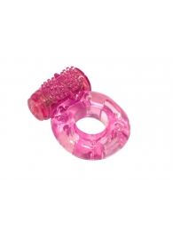 Розовое эрекционное кольцо с вибрацией Rings Axle-pin - Lola Games - в Балаково купить с доставкой