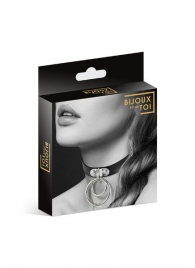 Черный чокер с двумя кольцами - Bijoux Pour Toi - купить с доставкой в Балаково