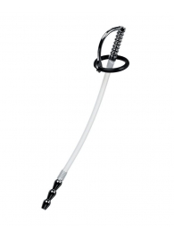 Силиконовый уретральный плаг со сменными фиксирующими кольцами Metal - ToyFa - купить с доставкой в Балаково