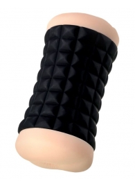 Двухсторонний мастурбатор JOS JANICE в черном цилиндре - JOS - в Балаково купить с доставкой