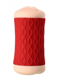 Двухсторонний мастурбатор JOS  NADIN в красном цилиндре - JOS - в Балаково купить с доставкой