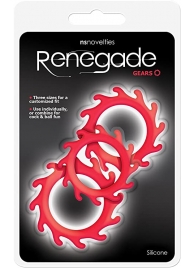 Набор из 3 красных эрекционных колец Renegade Gears - NS Novelties - в Балаково купить с доставкой