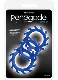 Набор из 3 синих эрекционных колец Renegade Gears - NS Novelties - в Балаково купить с доставкой
