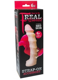Насадка REAL Standard со спиралевидным узором - 19 см. - LOVETOY (А-Полимер) - купить с доставкой в Балаково