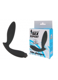 Чёрный вибростимулятор простаты Sex Expert Vibe Pleasure - Sex Expert - в Балаково купить с доставкой