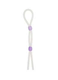Прозрачное эрекционное кольцо-лассо SILICONE LASSO COCK RING DUAL BEADS - NMC - в Балаково купить с доставкой