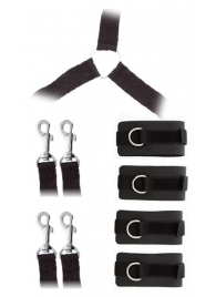 Комплект наручников и поножей LUXURIOUS BED RESTRAINT CUFF SET - Blush Novelties - купить с доставкой в Балаково