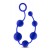 Синяя анальная цепочка 16 Inch Silicone Anal Beads - 40,6 см. - Blush Novelties