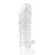 Закрытая прозрачная рельефная насадка Crystal sleeve - 13 см. - Erowoman-Eroman - в Балаково купить с доставкой