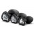 Набор из 3 черных пробок с прозрачным кристаллом-сердечком Bling Plugs Training Kit - Blush Novelties - купить с доставкой в Балаково