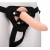 Телесный страпон на черных трусиках STRAP ON REAL DILDO - 20 см. - Dream Toys - купить с доставкой в Балаково