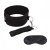 Черный ошейник с длинным поводком Collar and Leash Set - Lux Fetish - купить с доставкой в Балаково