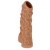 Телесная насадка с венками и открытой головкой Nude Sleeve M - 12 см. - KOKOS - в Балаково купить с доставкой