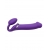 Фиолетовый безремневой вибрострапон Silicone Bendable Strap-On - size XL - Strap-on-me - купить с доставкой в Балаково