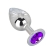 Большой плаг из стали с фиолетовым кристаллом Violet Dream - 9,5 см. - Erotic Fantasy - купить с доставкой в Балаково