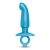 Голубая анальная пробка для массажа простаты Hither Silicone Prostate Plug - 14,3 см. - b-Vibe - в Балаково купить с доставкой