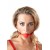 Силиконовый кляп-шар на чёрных ремешках Red Gag silicone - Orion - купить с доставкой в Балаково