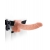 Телесный полый страпон с вибрацией Vibrating Hollow Strap-On with Balls - 24 см. - Pipedream - купить с доставкой в Балаково