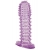 Гелевая фиолетовая насадка с шипами - 12 см. - Toyfa Basic - в Балаково купить с доставкой