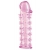 Гелевая розовая насадка на фаллос с шипами - 12 см. - Toyfa Basic - в Балаково купить с доставкой