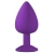 Большая фиолетовая анальная пробка Emotions Cutie Large с голубым кристаллом - 10 см. - Lola Games - купить с доставкой в Балаково