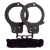 Чёрные наручники из листового металла в комплекте с веревкой BONDX METAL CUFFS LOVE ROPE SET - Dream Toys - купить с доставкой в Балаково