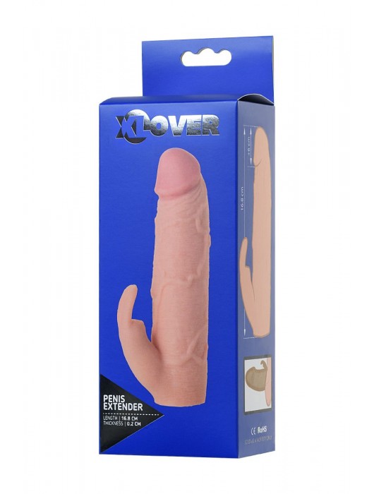 Телесная насадка Toyfa XLover для увеличения размера - 16,8 см. - ToyFa - в Балаково купить с доставкой