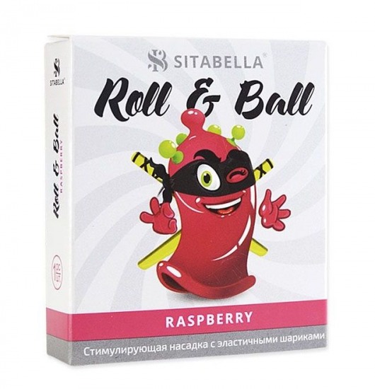 Стимулирующий презерватив-насадка Roll   Ball Raspberry - Sitabella - купить с доставкой в Балаково