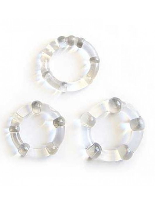 Набор из 3 прозрачных эрекционных колечек - Erowoman-Eroman - в Балаково купить с доставкой