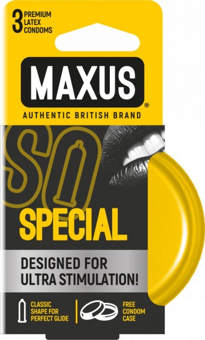 Презервативы с точками и рёбрами в железном кейсе MAXUS Special - 3 шт. - Maxus - купить с доставкой в Балаково