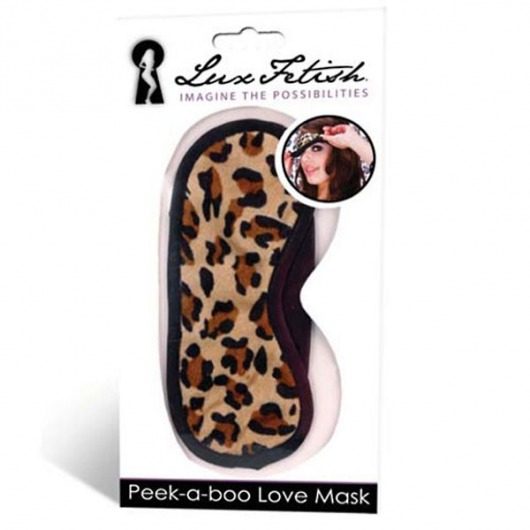 Леопардовая маска на глаза Peek-a-Boo - Lux Fetish - купить с доставкой в Балаково