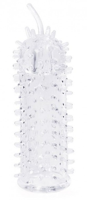 Закрытая рельефная насадка Crystal sleeve с усиками - 12 см. - Erowoman-Eroman - в Балаково купить с доставкой