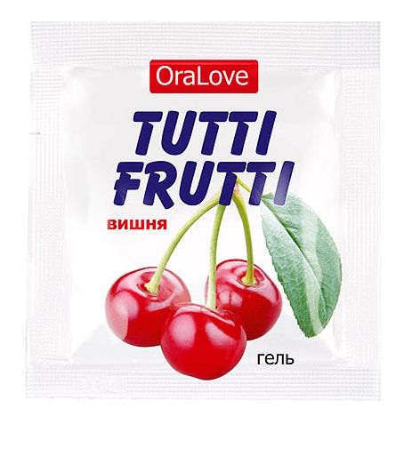Пробник гель-смазки Tutti-frutti с вишнёвым вкусом - 4 гр. - Биоритм - купить с доставкой в Балаково