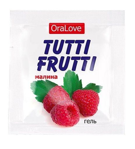 Пробник гель-смазки Tutti-frutti с малиновым вкусом - 4 гр. - Биоритм - купить с доставкой в Балаково