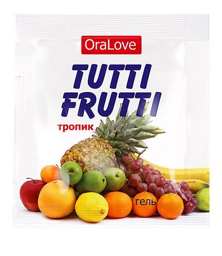 Пробник гель-смазки Tutti-frutti со вкусом тропических фруктов - 4 гр. - Биоритм - купить с доставкой в Балаково