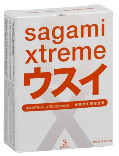 Ультратонкие презервативы Sagami Xtreme SUPERTHIN - 3 шт. - Sagami - купить с доставкой в Балаково