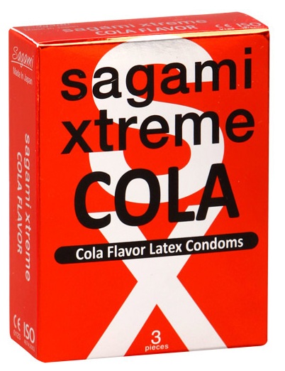 Ароматизированные презервативы Sagami Xtreme COLA - 3 шт. - Sagami - купить с доставкой в Балаково