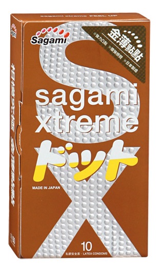 Презервативы Sagami Xtreme FEEL UP с точечной текстурой и линиями прилегания - 10 шт. - Sagami - купить с доставкой в Балаково