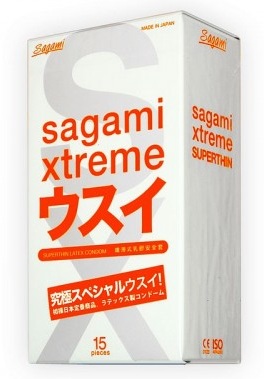Ультратонкие презервативы Sagami Xtreme SUPERTHIN - 15 шт. - Sagami - купить с доставкой в Балаково