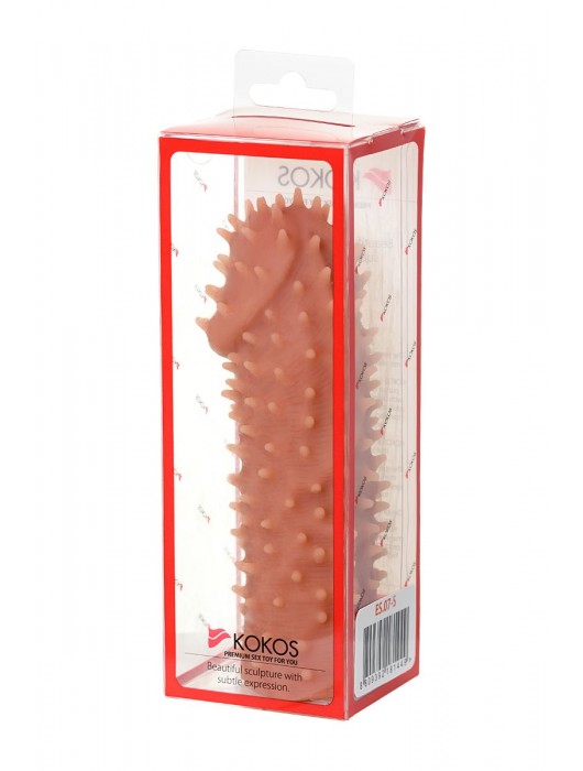 Телесная реалистичная насадка KOKOS Extreme Sleeve 07 с дополнительной стимуляцией - 12,7 см. - KOKOS - в Балаково купить с доставкой