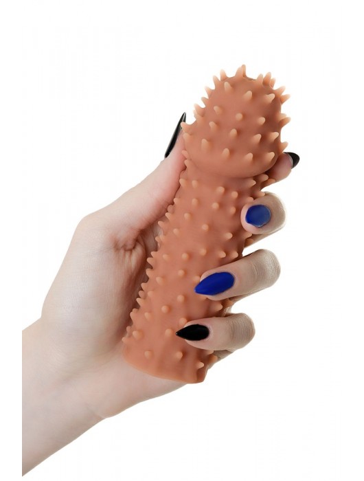 Телесная реалистичная насадка KOKOS Extreme Sleeve 07 с дополнительной стимуляцией - 12,7 см. - KOKOS - в Балаково купить с доставкой