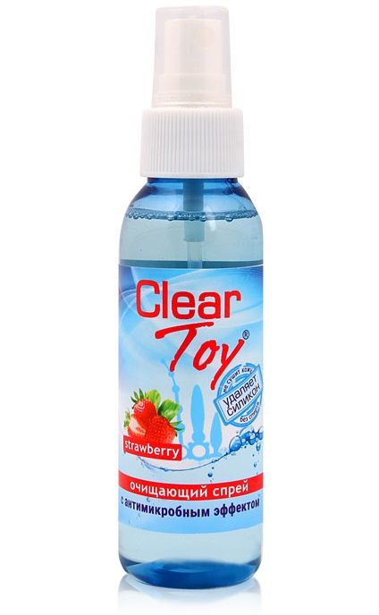 Очищающий спрей для игрушек CLEAR TOY Strawberry - 100 мл. - Биоритм - купить с доставкой в Балаково