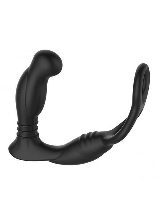 Черная анальная пробка NEXUS SIMUL8 с фиксацией на теле кольцами - Nexus Range - в Балаково купить с доставкой